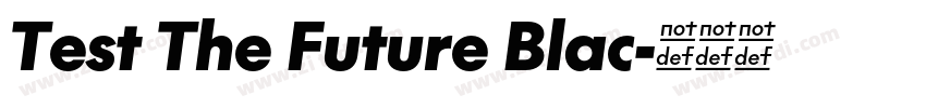 Test The Future Blac字体转换